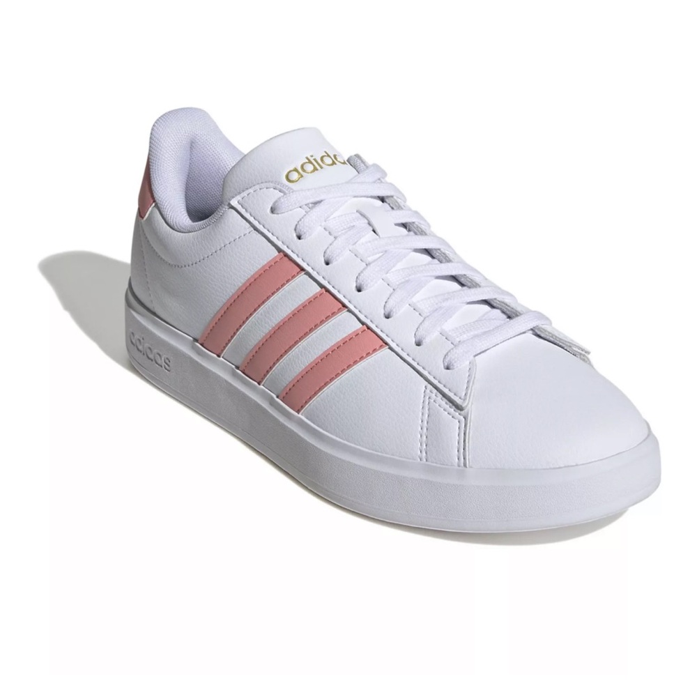 Adidas White and Pink Classic Sneakers